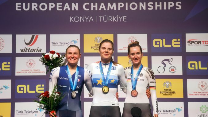 Championnats d'Europe piste Konya podium Berteau élimination