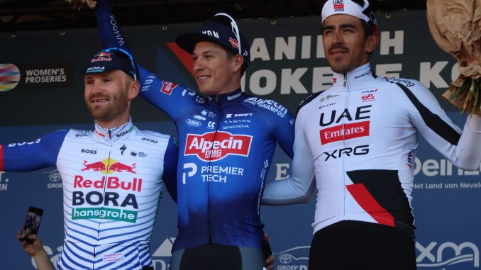 Nokere Koerse 2026 podium Philipsen