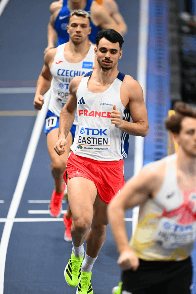 Mondiaux en salle à Torun Téo Bastien