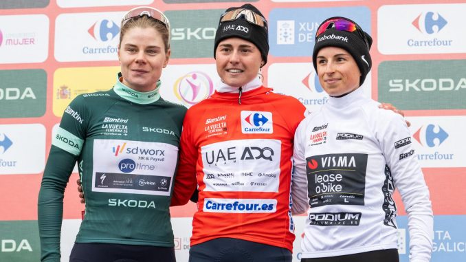 Vuelta féminine 2026 podium avec Marion Bunel